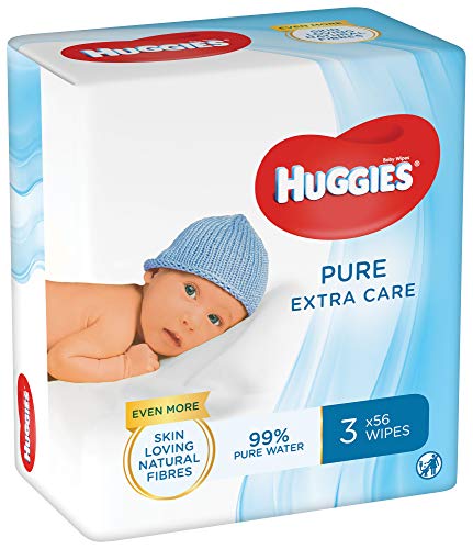 Huggies Pure - Extra Care - babydoekjes 1 doos met 4 stuks (3 x 56 doekjes per verpakking) - Afbeelding 4