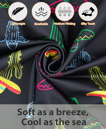 Boys Golf Polo Shirts Short Sleeve - Fun Hawaiian Performance Polo Shirt, Summer Casual Active Tops for Kids Age 7-144