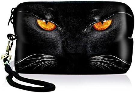 Black Cat Design Digital Camera Pouch Case Bag for Nikon Coolpix S6000 S1000pj S70，Sony W830 RX100m3 DSC-W800，Sony Kodak Samsung Nikon Canon，Samsung Galaxy Ace S5830