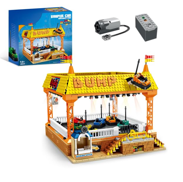 Bumper Cars Building Set, Amusement Park Bumper Friends Cars, Large STEM Educational Model Kit for Kids and Adults, Perfect Birthday, 1840 Piece