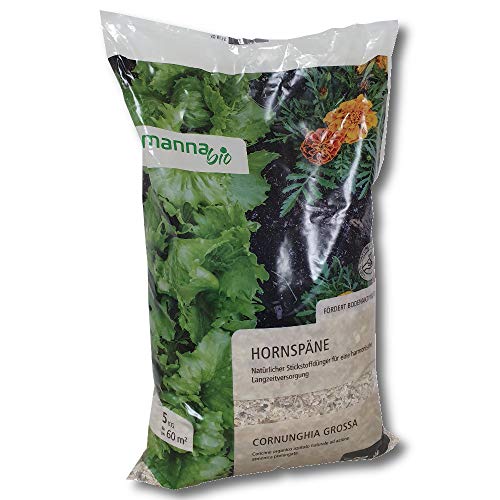 Preisvergleich Produktbild Hauert Manna® Bio Hornspäne 5 kg Langzeitdünger Universaldünger