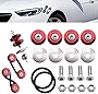 Bumper Quick Release Fasteners Kit, JDM Quick Release Holders Front Rear Bumper Fasteners Trunk Band Fenders Clip Kits for Car Bumper Trunk Fender Hatch Lid (red)