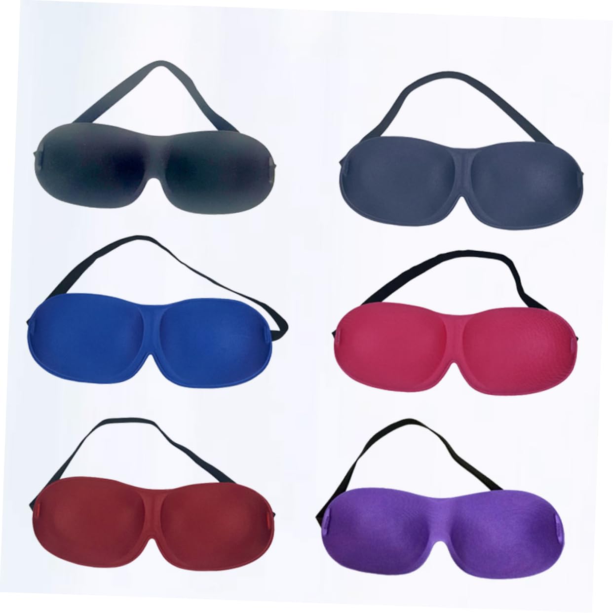 3 series Máscara Para Dormir Para Los Ojos Antifaz Para Dormir Parche Para Dormir Parche Para Los Ojos Sin Nariz Antifaz De Moda 6 piezas x 3