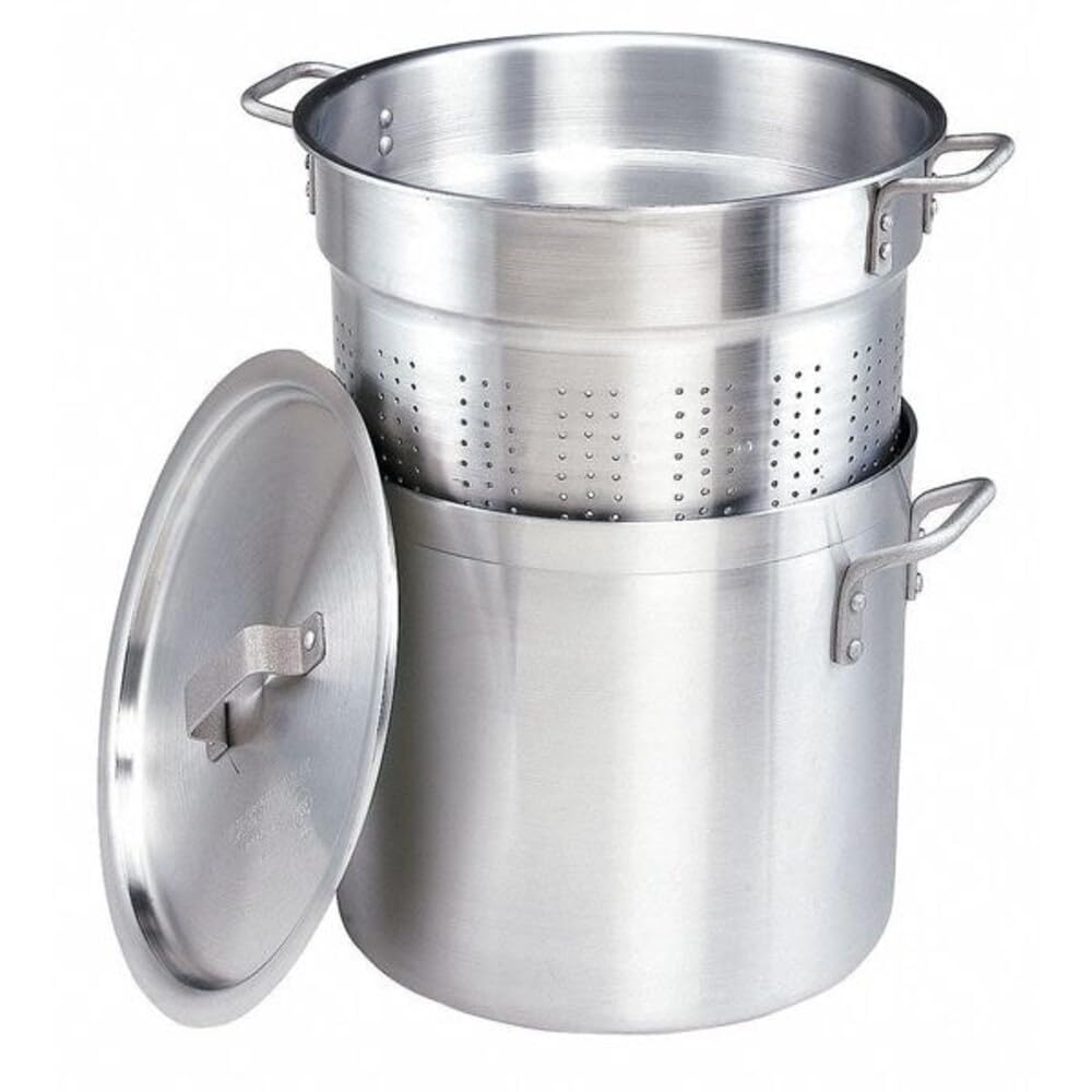 Pasta Cooker by CRESTWARE – 20 Quarts, Aluminum, Silver, Model PASTA20