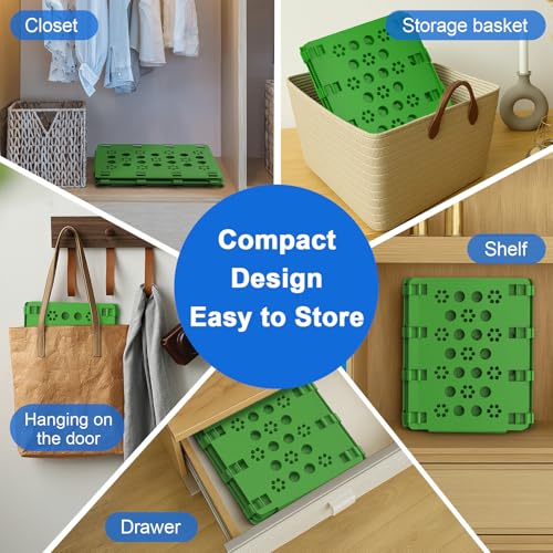 Image of BoxLegend Shirt Folder Board Tshirt Clothes Folder Folding Board Durable Laundry Helper Liner Sorter, Green