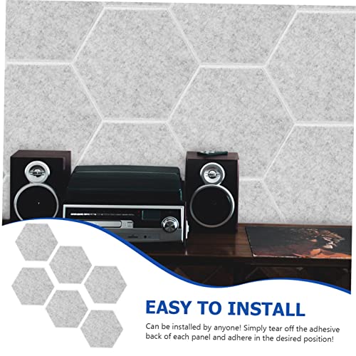 Paneles Acústicos Hexagonales 6 piezas para Absorción de Sonido, Fibra de Poliéster Duradera para Aislamiento Acústico en Estudio, Oficina y Gimnasio miniatura 6