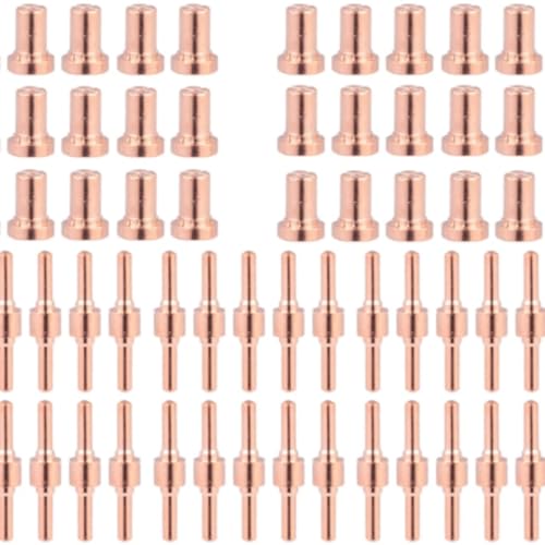 Red Copper Extended Long Plasma Cutter Tip Electrodes/Nozzles Kit Consumable For PT31 LG40 40A Cutting Welder CUT50 CUT40 CT312 QIANGHAN (100Pcs)