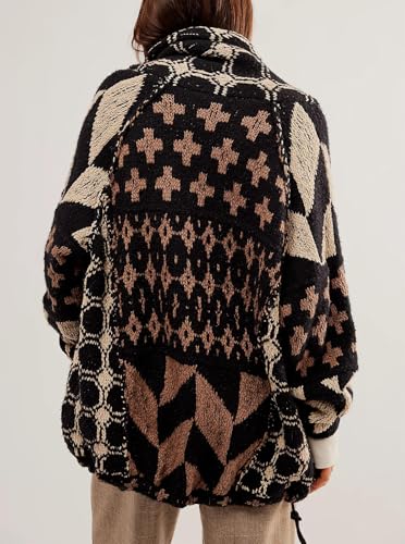 Cardigan Sweaters for Women Button Down Shawl Collar Oversized Sweater Coats Y2k Print Cardigans Fall Fashion2