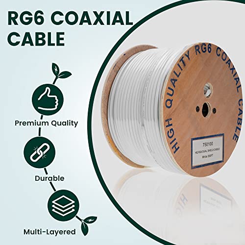 Cables Direct Online RG6DUAL Rg6 Coaxial Cable Dual Shield Bulk, 18 Gauge Copper Clad Steel (Ccs) Conductor thumb #2