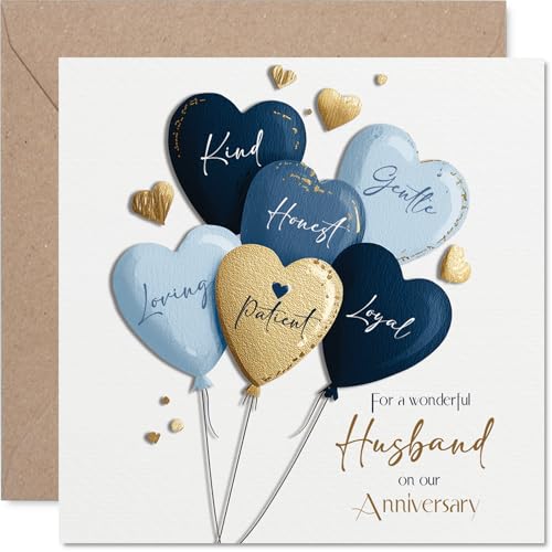 Carte anniversaire mari sentiment débordant d'amour