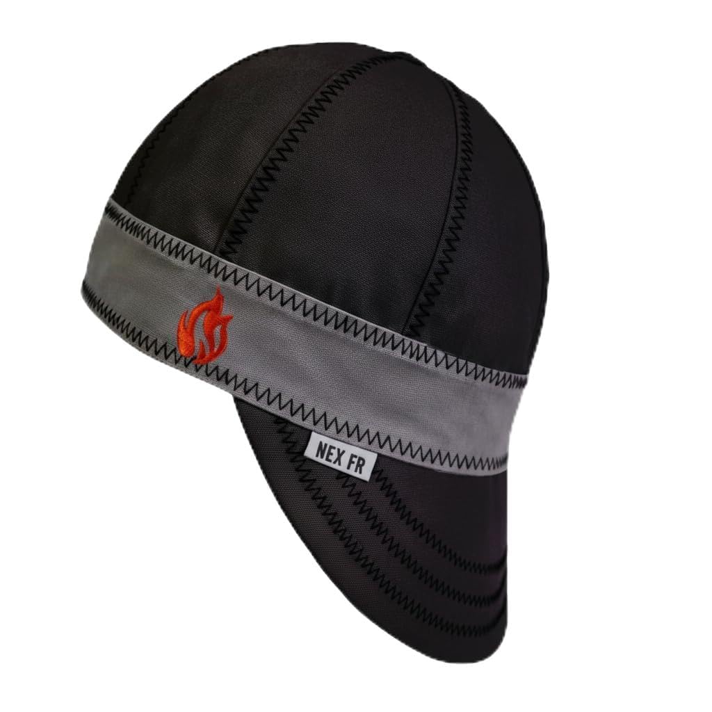 NEXFR FR Welding Caps for Men & Women, 8 Panel Welder's Cap, Duck Canvas Deep Crown Design for Safety & Protection