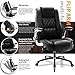 High Back Office Chair- Flip Arms Adjustable Built-in Lumbar Support, Executive Computer Desk Chair Work Chairs, Thick Padded Strong Metal Base Quiet Wheels, Ergonomic Design for Back Pain