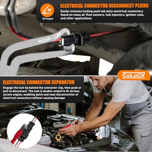 5Pcs Electrical Disconnect Pliers for Cars, Hose Clamp Pliers Connector Removal Tool Disconnect Tool and Connector Separator with terminal removal tool kit Automotive Electrical Tools Automotive Tools