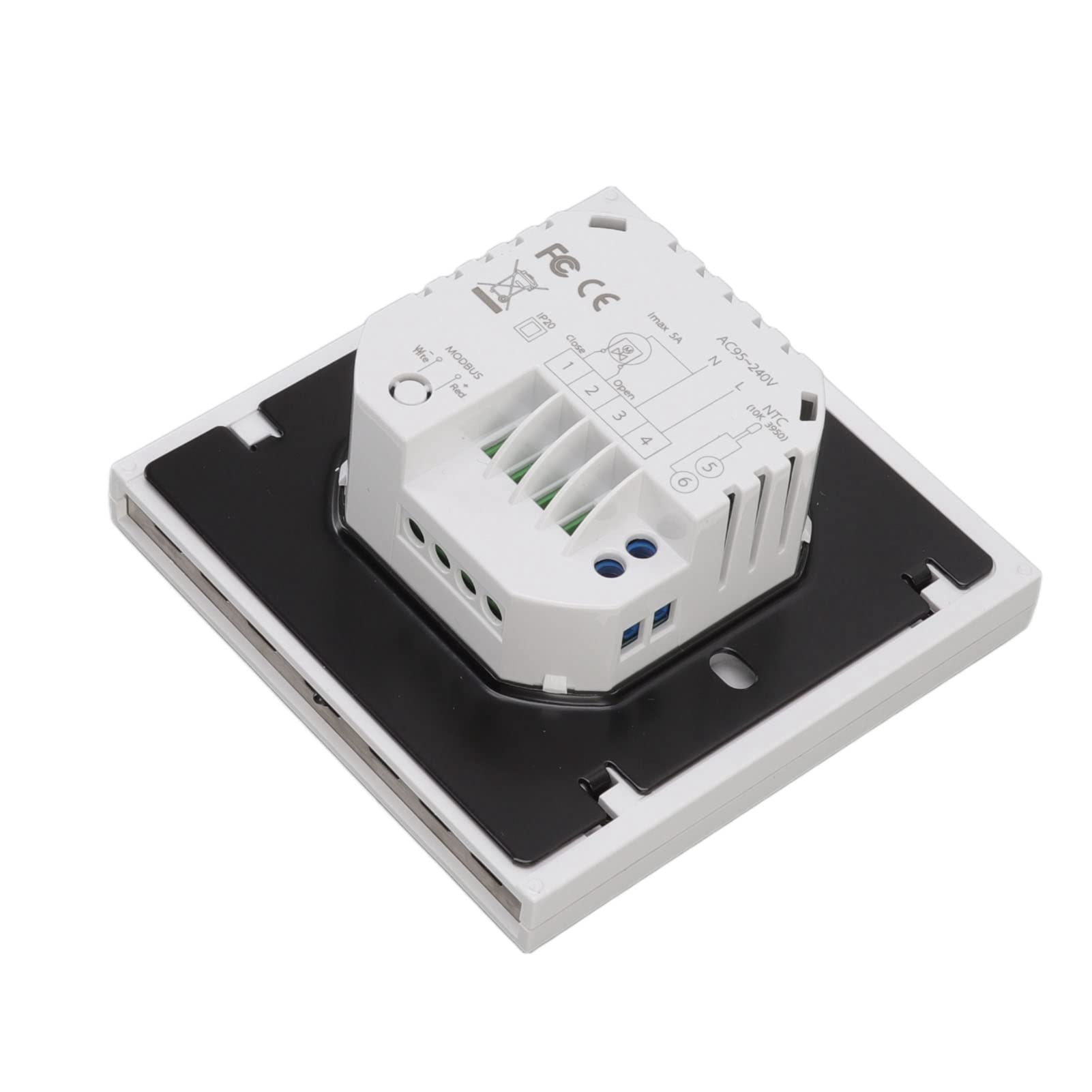 Termostat Cyfrowy, Inteligentny Termostat Cyfrowy AC 95–240 V, Biały, Kontrola za pomocą Aplikacji Bezprzewodowej, Obsługa 50 zaworów. Wysokiej Jakości materiał PP ABS, Piloty i
