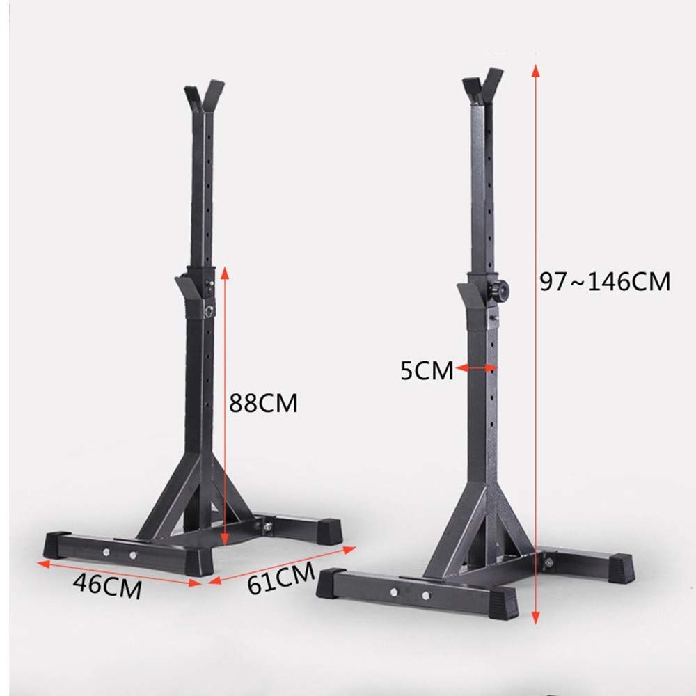 OTQEFTN Dumbbell Rack Home Workout Gym Adjustable Squat Rack Stands Split Bench Press Frame Strength Training Fitness Barbell Power Weight Bench Support Multifunction Sturdy Durable Max Load 26
