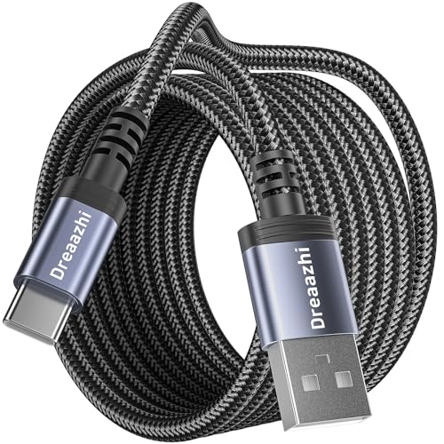 Dreaazhi Extra Long USB C Charging Cable 5M,USB C Cable 3.1A Fast Charging Type C Cable Braided for PS5 Controller,iPhone 15,Samsung Galaxy S10/S9/S8,Note 10 9 8,LG V30 V20 G6 G5,Motorola,LG,HUAWEI