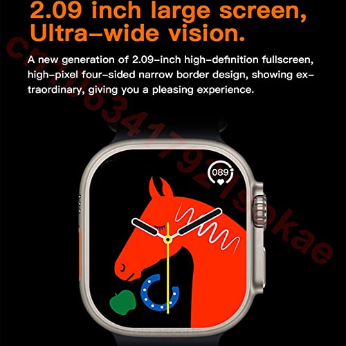 Ultra Smart Watch 2023 T900 Ultra Series 8 Smartwatch Wireless Charging Bluetooth Call Men Women Watch 8 Ultra Fitness Bracelet (Orange) #TOP2