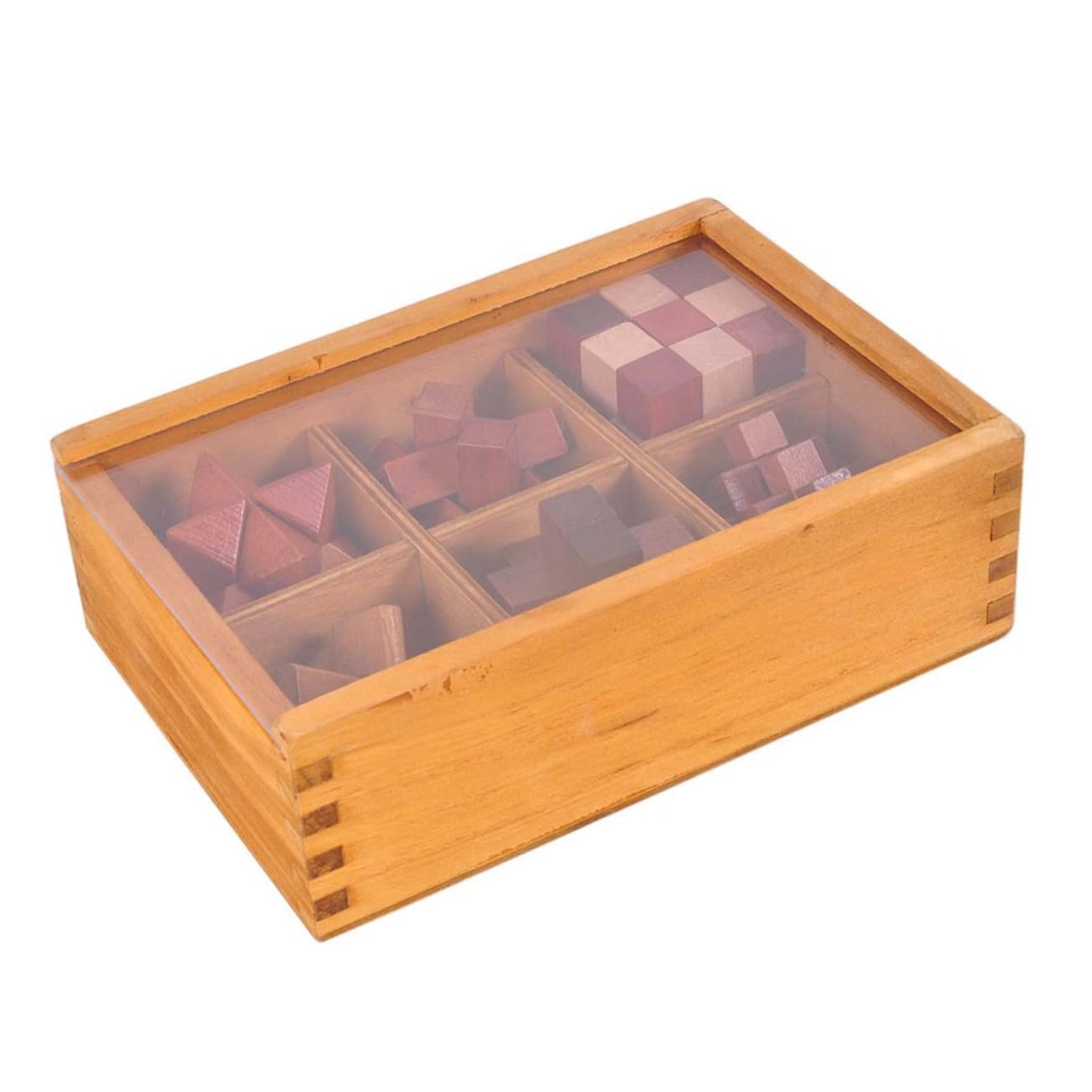 6piezas Puzzle De Madera para Niño Niña Enclavamiento Ming Luban Estimula La Imaginación Coordinación Juguete Educativo para Desarrollar Habilidades Cognitivas