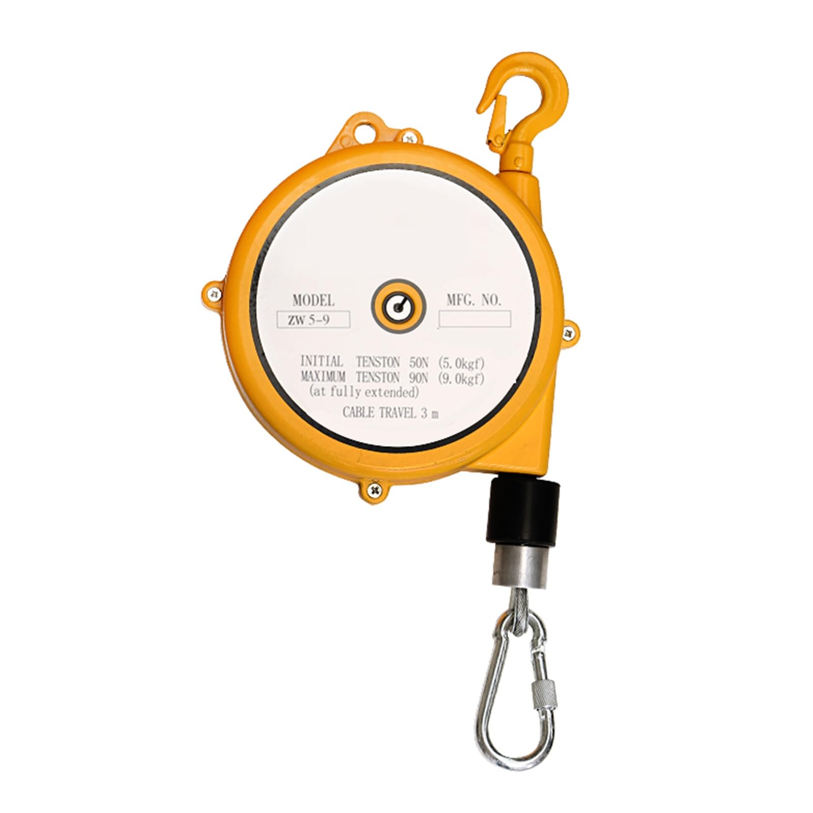 Spring Balancer, Retractable Hanging Scale Spring Balancer, Self-Locking, Adjustable, 3.0m, Multiple Loads(5-9kg)