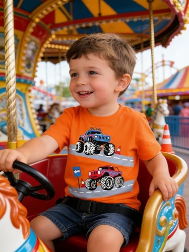 Funnycokid Toddler Boys Shirts Kids Tshirt Truck Tees 4T 5T Clothes - image 7