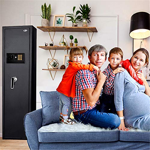 Moutec Large Rifle Gun Safe, Quick Access Rifle Gun Safe, 5-Gun Metal Rifle Gun Security Cabinet for Rifle with/Without Scope with Separate Pistol/Handgun Lock Box (Digital Keypad-Non Biometric) - Thumbnail 5