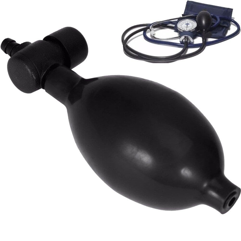 Lpitoy Black Replacement Blood Pressure Bulb Air Release, Premium Manual Inflation Bulb Sphygmomanometer Accessories