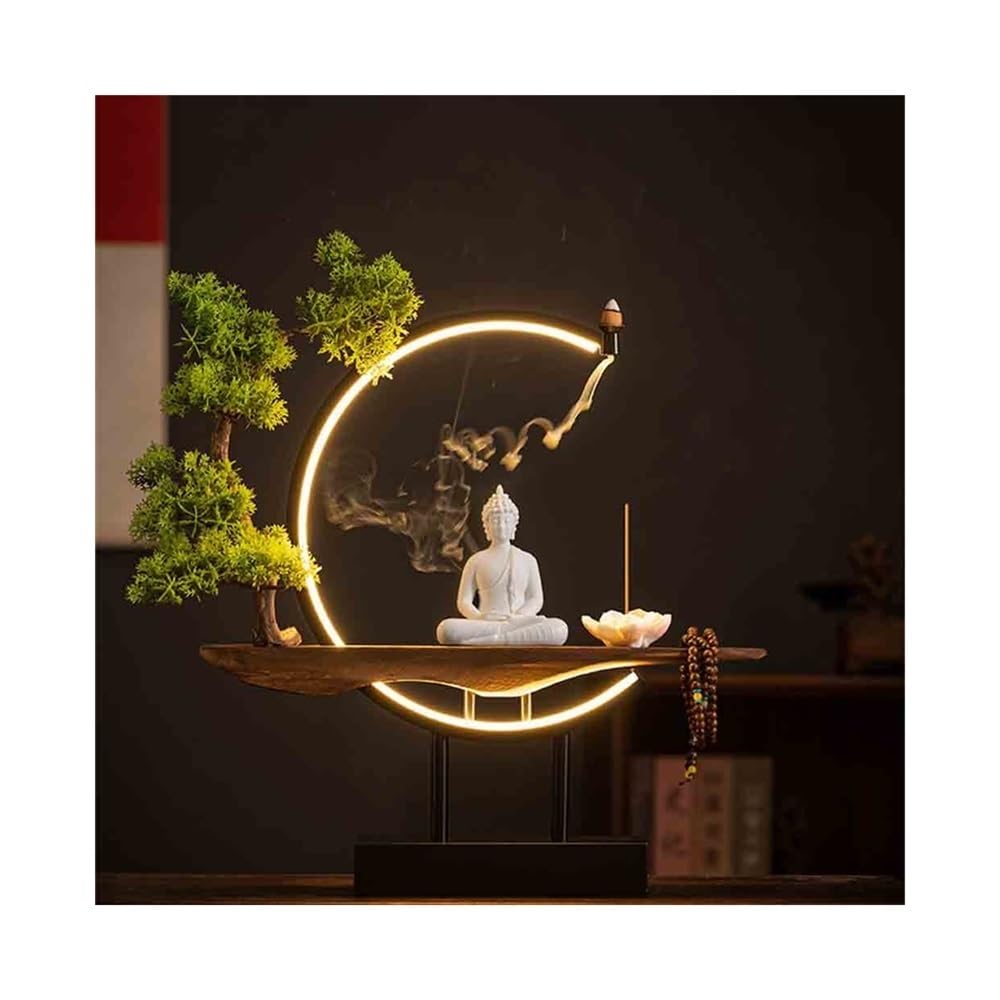 Figurki Feng Shui, Biała ceramiczna statua Buddy dekoracja domu wystrój salonu wejście Feng Shui