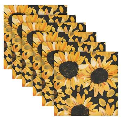 Servilletas de tela florales multicolor pack de 6 miniatura 2