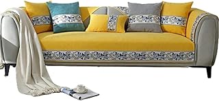 AMYZ Housses de canapé Classiques Chinoises pour Salon,Housse de canapé résistante aux Taches de Protecteur de Meubles,Jaune,70160 cm