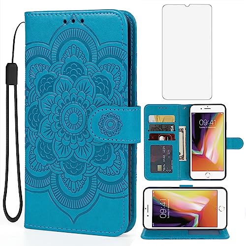 Coque iPhone 6 étui portefeuille bleu pour ranger vos cartes en sécurité