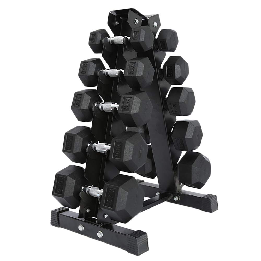 Żeliwne hantle hex 1 PC – 2,5 kg – 15 kg gumowe hantle do domu, na siłownię, do ćwiczeń, treningu rąk, fitnessu