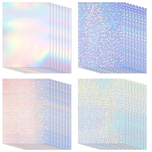 32 hojas tamaño A4 (210 x 297 mm) de papel adhesivo con diseño holográfico, vinilo transparente, revestimiento holográfico láminas autoadhesivas | Ya disponible en tu tienda friki favorita! En mundofriki.es!