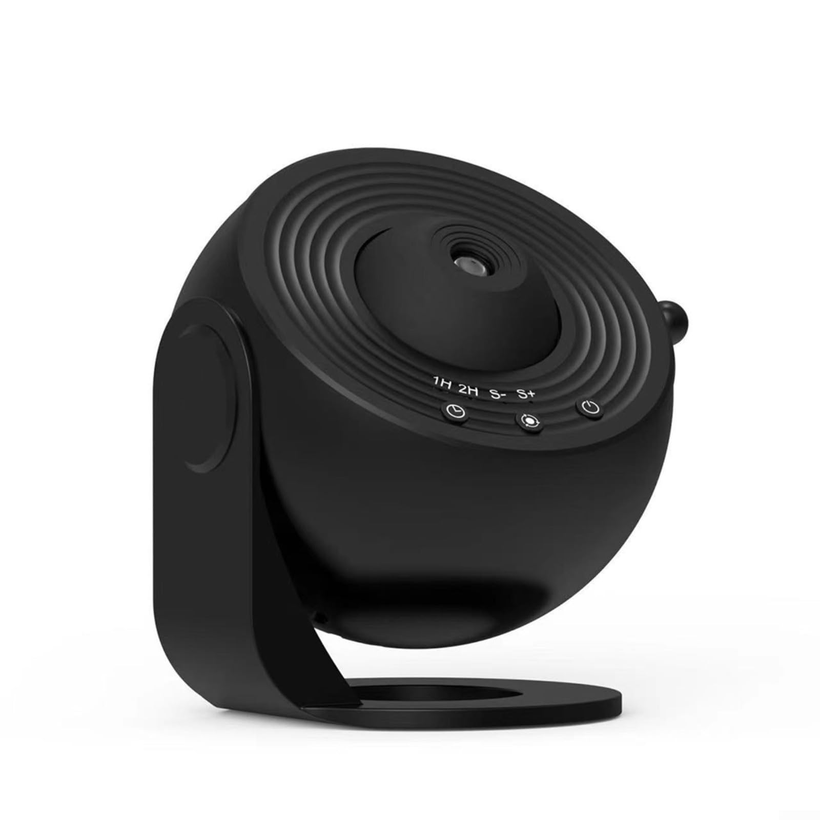 Proyector de estrellas compacto de luz nocturna, lámpara giratoria de 360° con controles fáciles para dormitorio techo y ambiente de fiesta, blanco (negro)