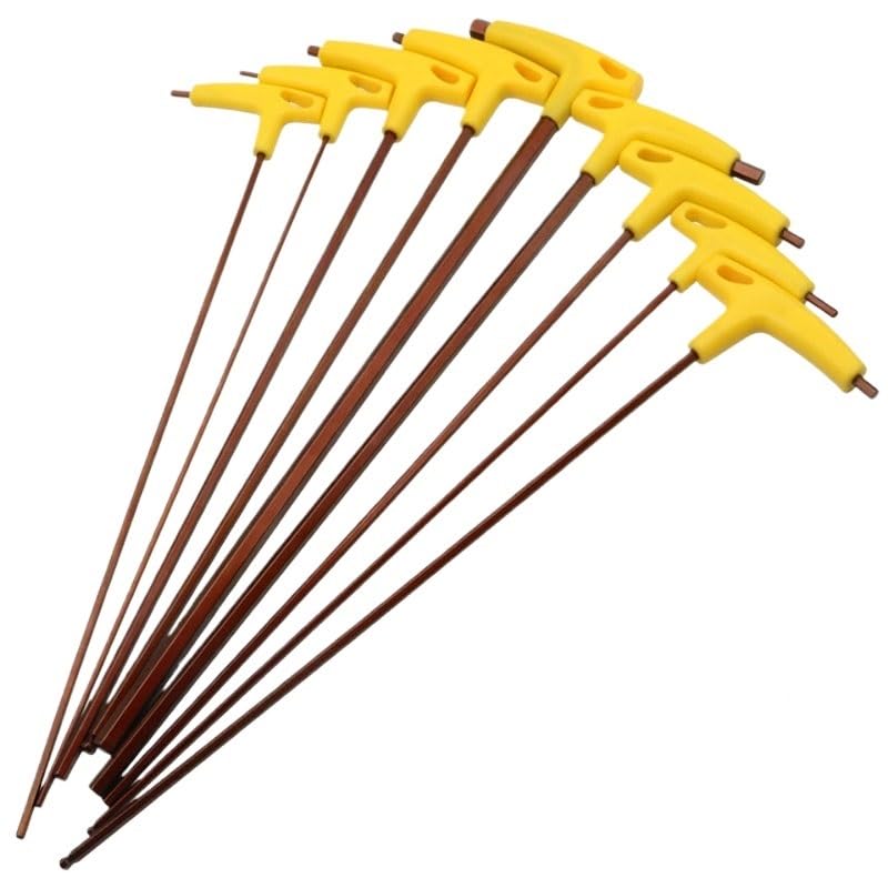 Chiavi A Brugola 400mm Lunghezza 3-10mm Chiave esagonale Chiave con impugnatura a T Chiave piatta/Testa a sfera Cacciavite a brugola Chiave esagonale Utensile manuale Brugole Kit (Color : 3pcs(4mm-6m