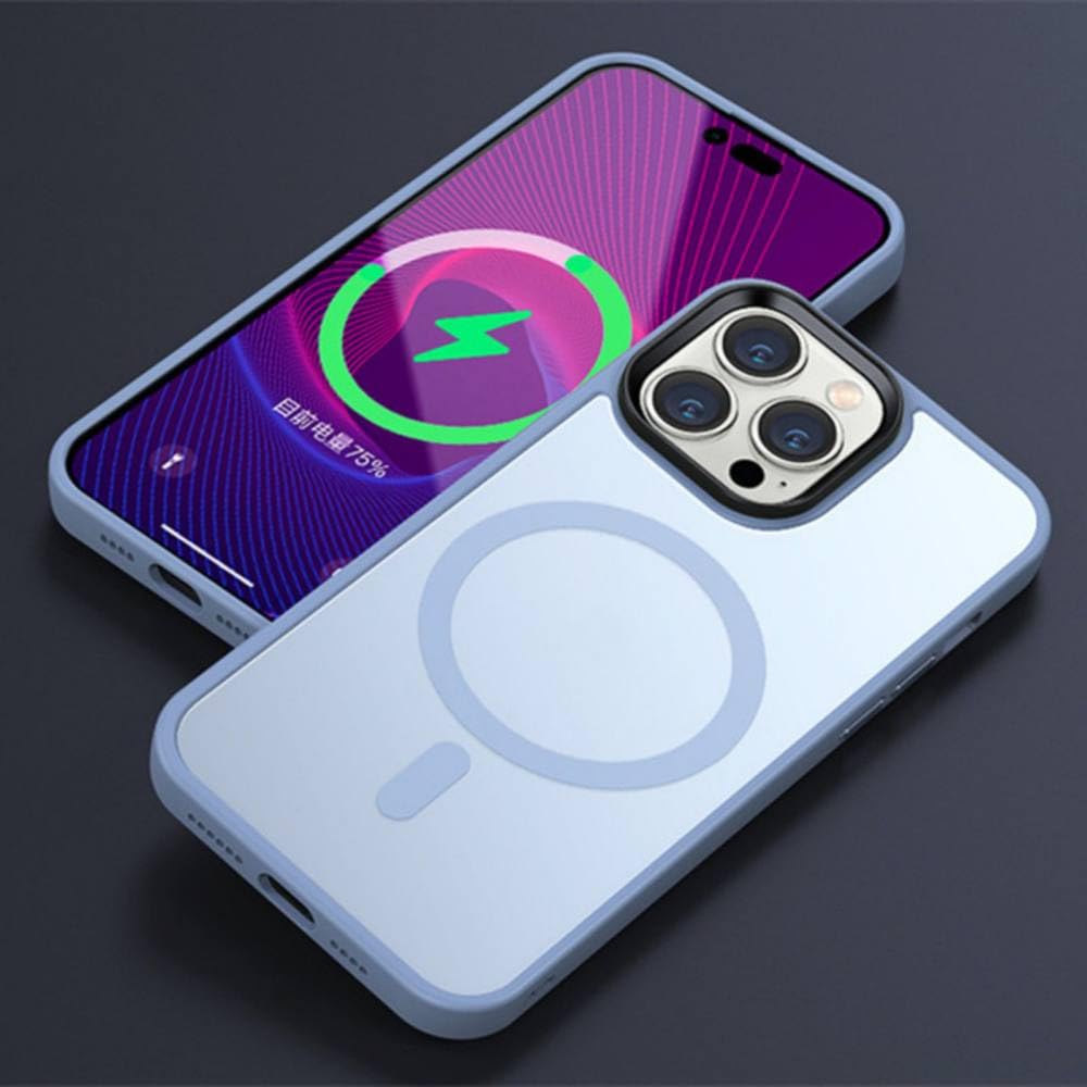 Coque iPhone 11 antichoc magnétique mate transparente ENILSA Sierra Blue - 7
