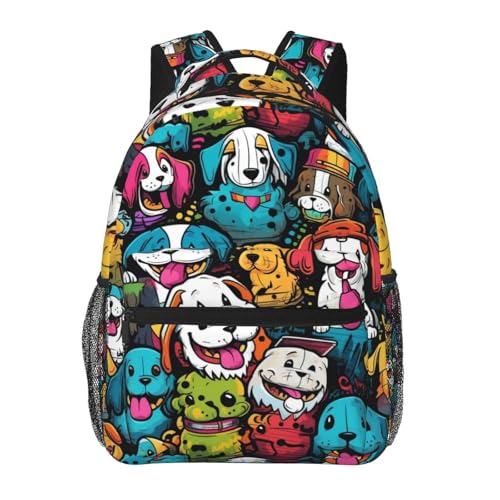 Cute Dog Lightweight Backpack Travel Casual Bags for Women or Men 15.7 Inches