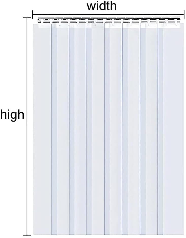 Commercial PVC Vinyl Strip Door Curtain Kit for Walk-in Coolers, Freezer Doorways, Warehouses & Garages - 75x280cm Heavy-Duty Weatherproof Solution