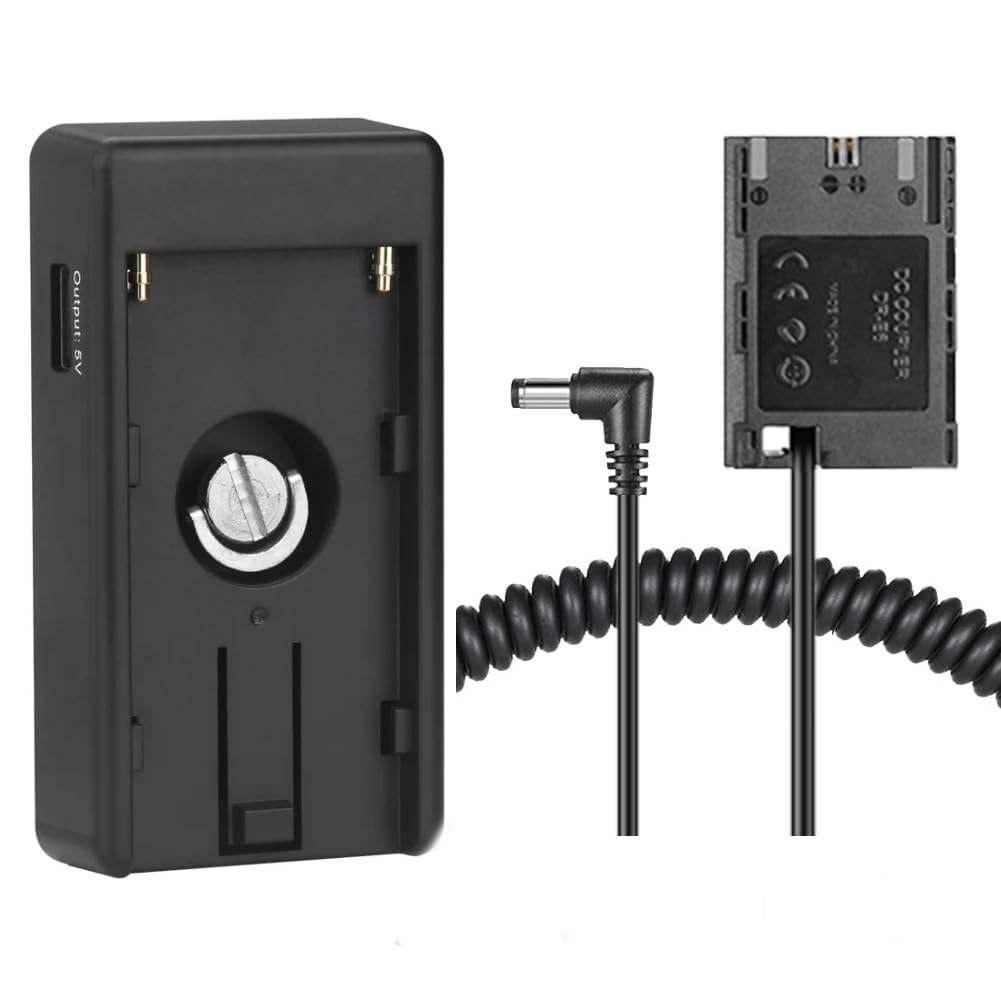 Plaque Adaptateur Batterie NP-F Pour Canon - Compatible DR-E6/LP-E6/LP-E6N - Prolonge L'autonomie De Ton Appareil Photo
