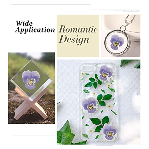 Flores secas de pensamiento morado natural para resina 60 pcs miniatura 6