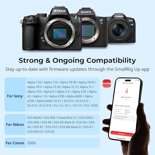 Image of SMALLRIG Camera Remote Control Wireless Shutter Commander for Sony for Canon for Nikon Camera, fits for A7 IV, A7R III, A7S III, A6700, FX3, A7CR, A7C II, ZV-E10, R5, R6, R7, R8-5207
