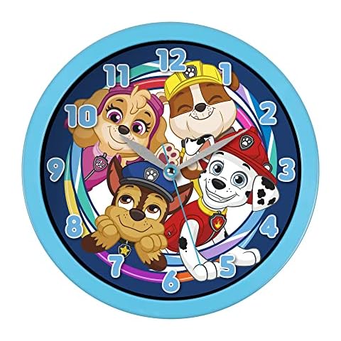 Paw Patrol Nickelodeon PAW3016 - Reloj de pared con personajes azules Cover