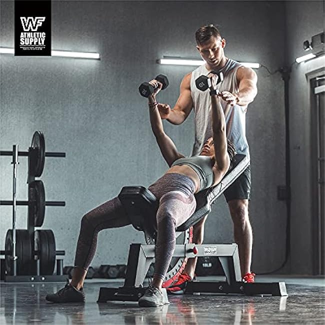 WF Athletic Supply Black Neoprene Dumbbell Set, Non-Slip & Hex Shape, Great for Muscle Toning, Strength Building & Weight Loss; Sizes, Dumbbells Only & w/Rack Options Available