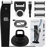 Intimrasierer Mann, Rasierer Herren Elektrisch Bartschneider Kabellos, wasserfester Trimmer für Intimbereich und Körper, gründliche und angenehme Rasur, Ganzkörperpflege einschließlich Rücken