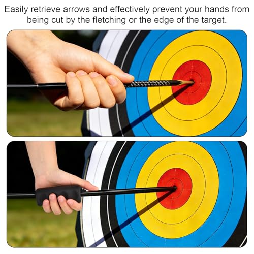 Sinbana Archery Arrow Puller Gripper - Durable Archery Arrow Removal Pull Tool with Ergonomic Grip & Keychain for Competitive Recurve Bow or Crossbow Accessories and Equipment (Black)