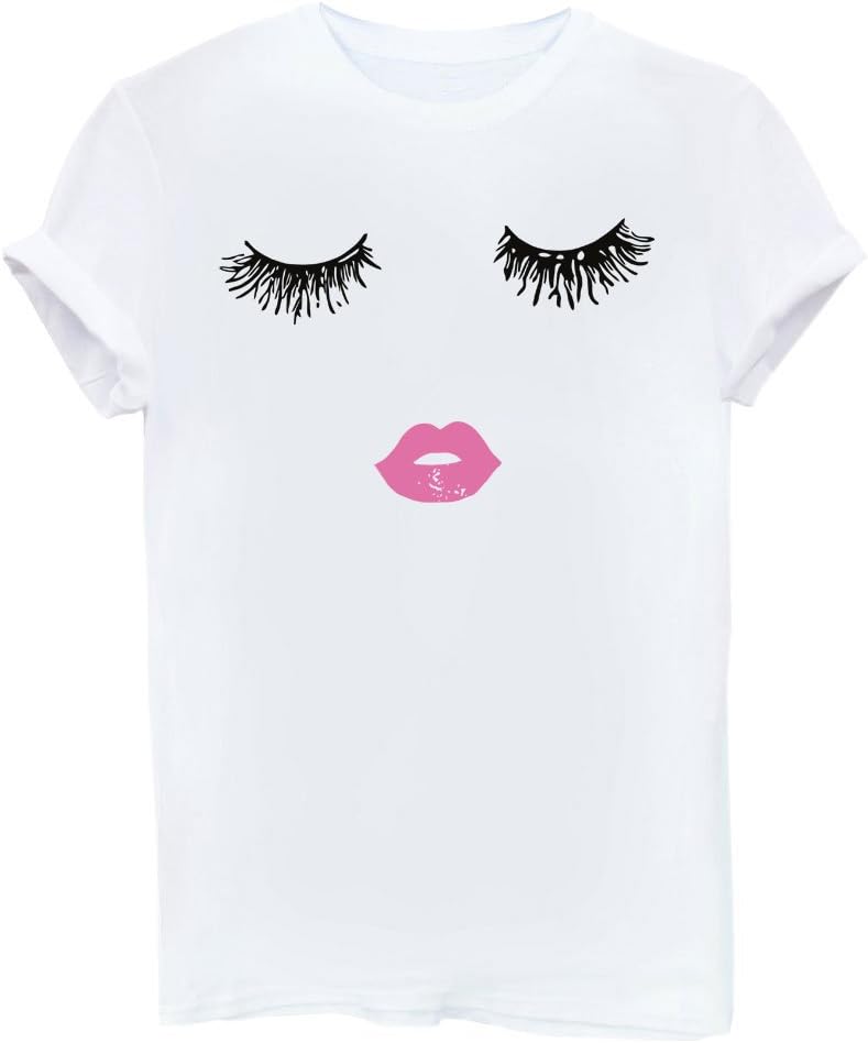 BLACKMYTH Women Summer Funny Print Short Sleeve Top Tee Graphic Cute T-Shirt - Image 2