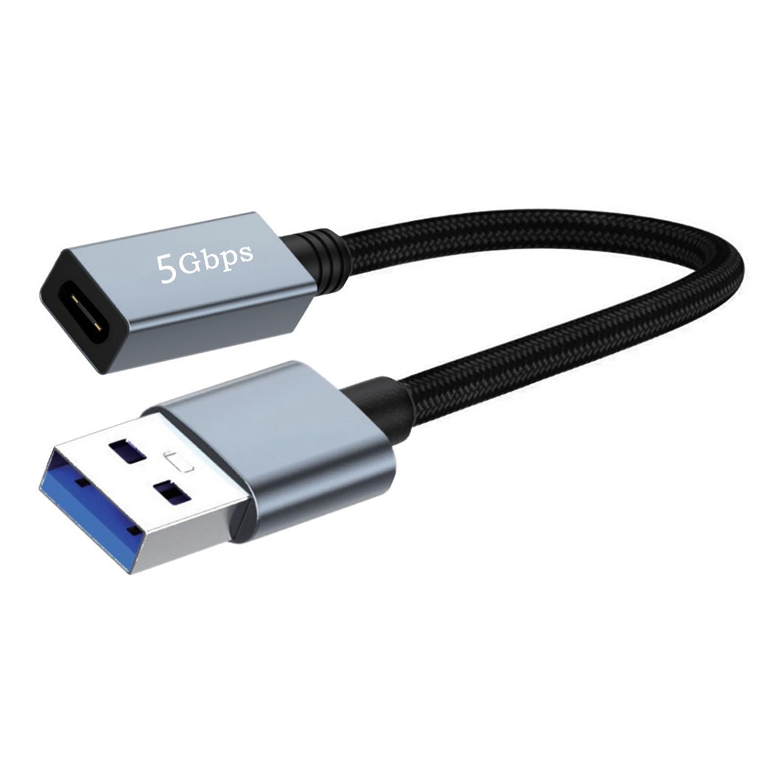 Fentency USB3.0 to Adapter Cable 5Gbps Data Transfer and Power Charging USB A Male to USB C Female Charging Cable