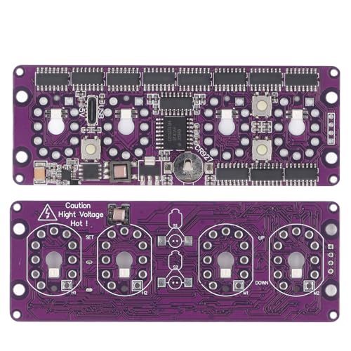 Kit de placa base de reloj Nixie con retroiluminación ajustable y configuración simple 6