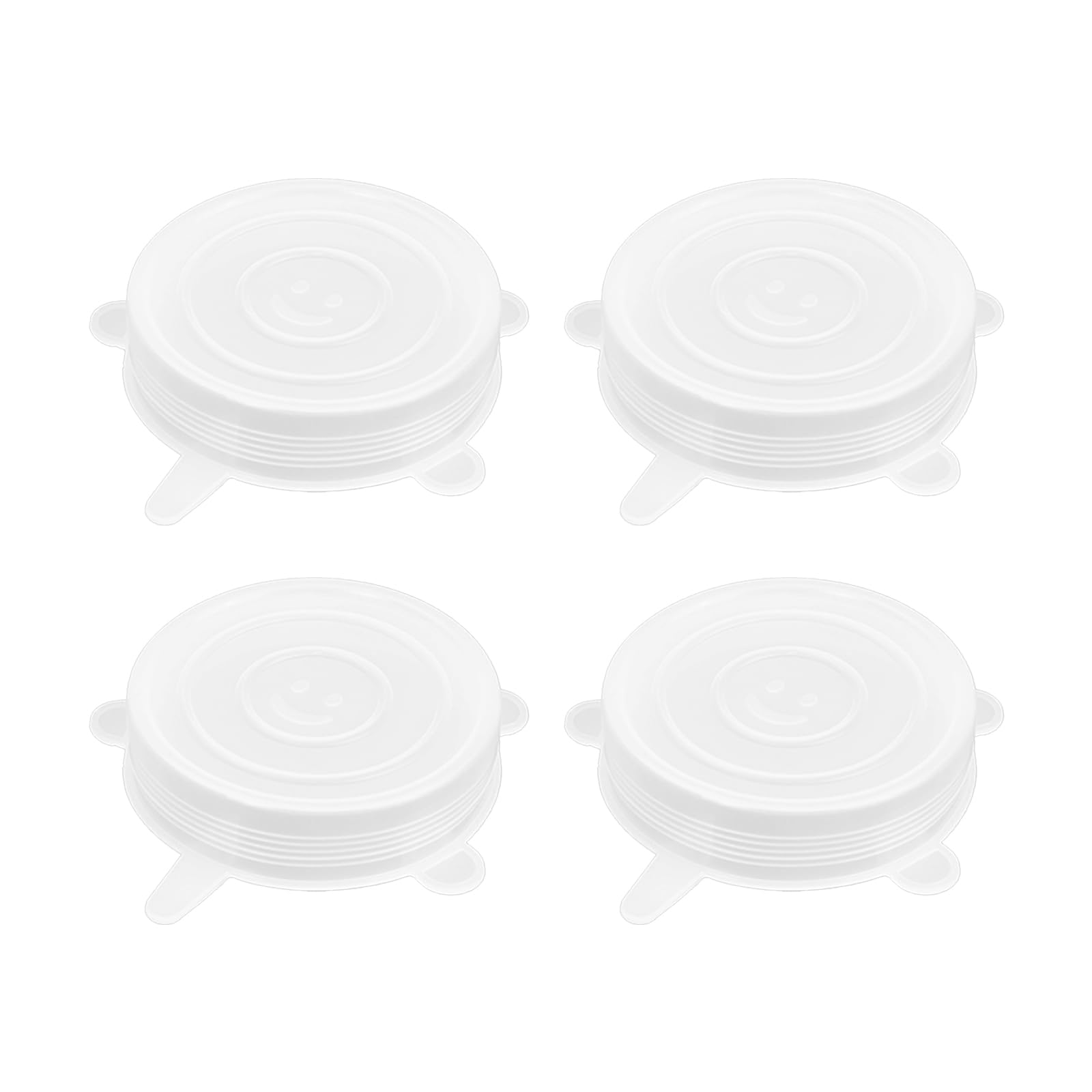 Wumuzai 9.5Cm 4 Pack 3.7In Reusable Silicone Stretch Lids, Silicone Bowl Covers For Food Storage, Universal Stretchable Lids For Containers Produce, Elastic Expandable Seal Cover, Microwave Freezer Safe