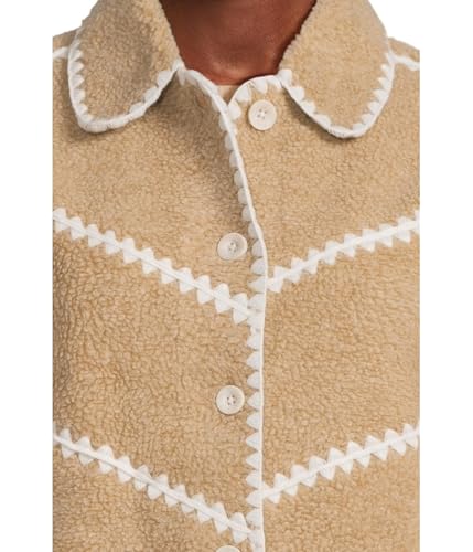 UGG Women's Ellison UGGFLUFF Shell Jacket, Sand Heather4