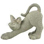 Whimsical Grey Cat Stretching Figurine Cute Collectible - Happy Cat Collection - Cat Lover Gifts for Women, Cat Lover Gifts for Men, Cute Cat Gifts, Cat Office Desk Accessories, Cat Desk Decoration - Image 3